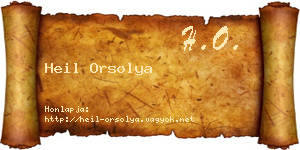 Heil Orsolya névjegykártya